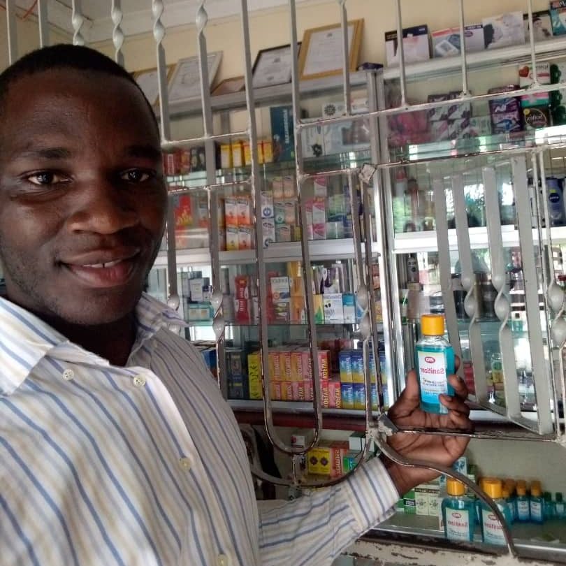 young doctor in pharmacie